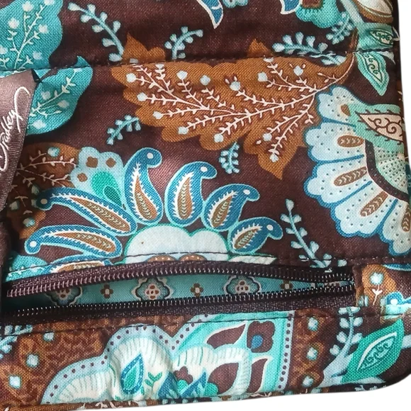 Vera Bradley- NWOT Turquoise and Brown Floral Wallet - Picture 3 of 13